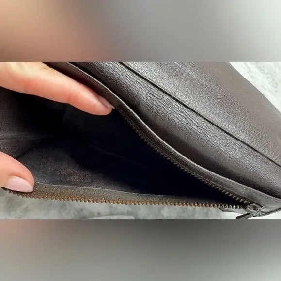 Rare Vintage Celine Horse & Carriage Wallet 1970s Pre-LVMH Italy Brown Leather - Picture 6 of 8